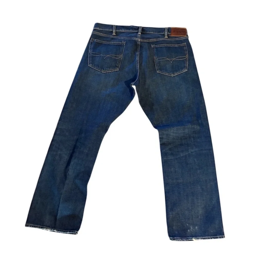 Polo‎ Ralph Lauren Jeans Mens 38x30 Blue Good Straight Leg Distressed Denim